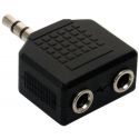 Adaptador de áudio Jack 3.5mm macho a 2 jack 3.5mm