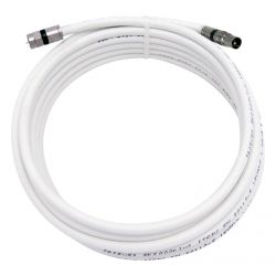 Extension coaxiale F mâle - IEC mâle Blanc 5m Televes