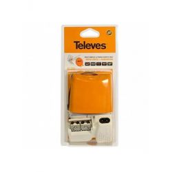 Kit de amplificador de mastro 561601 + 12V fonte de alimentação 4386 Televes