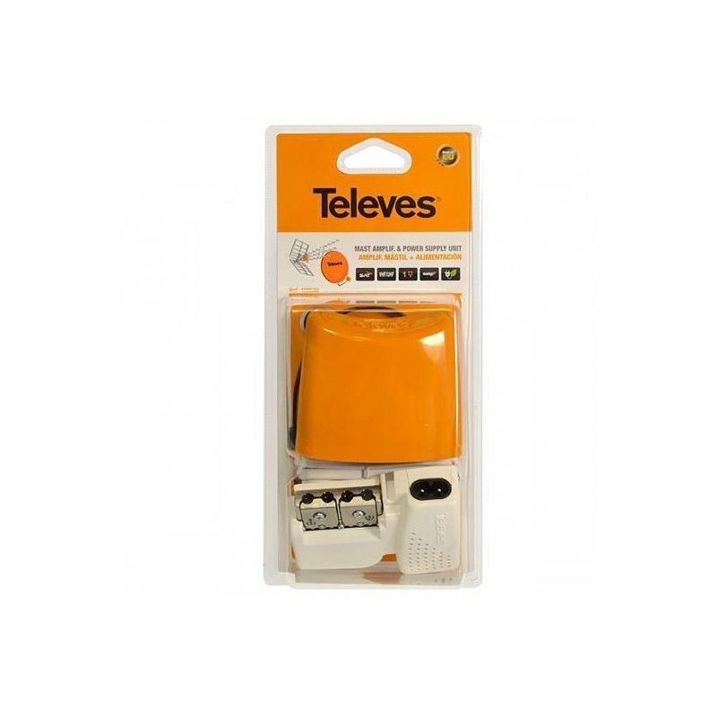 Kit amplificador de mástil 561601+alimentador 12V 4386 Televes