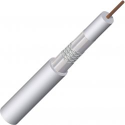 Triax KOKA 110 Cabo coaxial + PVC 250m branco