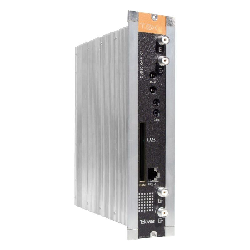 Transmodulador Single DVBS/S2 - DVBC (QAM Annex A) con CI Televes