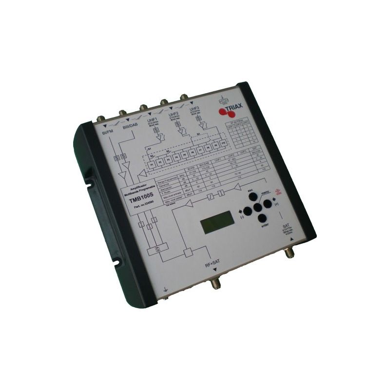 Central Programable Triax TMB100S 6 entradas/1 salidas Triax 55 dB 10 filtros