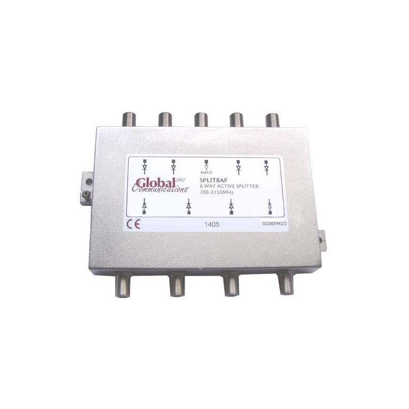 Distribuidor Splitter ACTIVO 8 Vias 700 - 2150 MHz Global Communications