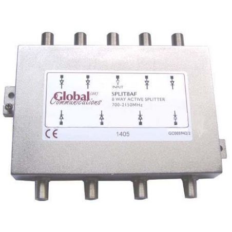 Distribuidor Splitter ACTIVO 8 Vias 700 - 2150 MHz Global Communications