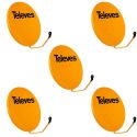 Pack 5 Prato Satélite Remoto 100cm dB40 Laranja Televes