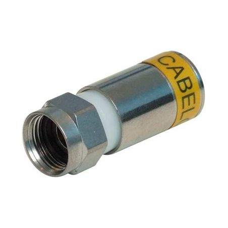 Conector compresion Cabelcon RG6 F Macho 4.9 mm Caja de 100 unidades