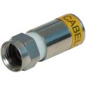 Conector compresion Cabelcon RG6 F Macho 4.9 mm Caja de 100 unidades