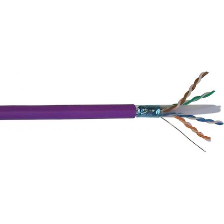 Câble de données F/UTP Cat-6 Dca LSFH Violet 500m Televes