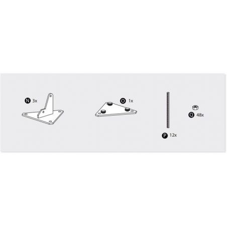 Kit Torre Q1500 Acero inoxidable 14.5m (1 base torre 3 bases Vientos) Televes