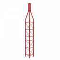 Tramo superior Galvanizado en caliente 3m torreta serie 450 Rojo Televes