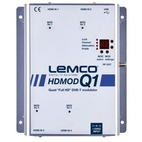 Lemco HDMOD-Q1 Modulator 4 HDMI to 4 RF DVB-T