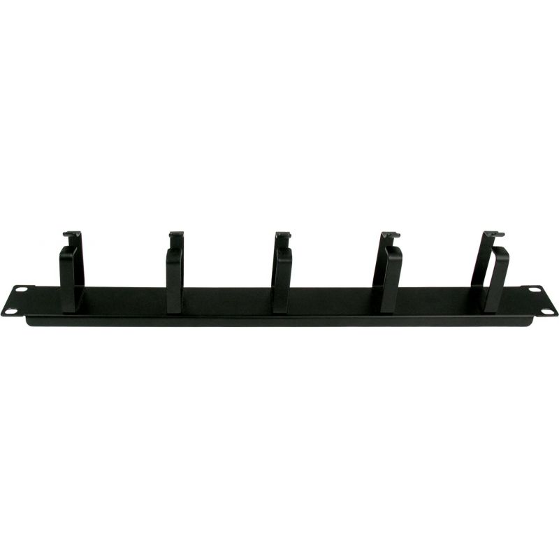 Painel passacabos Rack 19” 1U 5 lacunas Preto Televes
