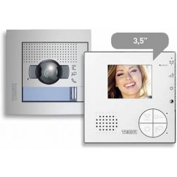 Tegui Kit video V1 (1 vivienda) 2 hilos, placa SFERA NEW y monitor CLASSE 100 V12B