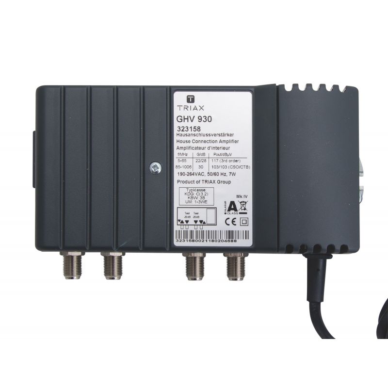 Triax GHV 920 Amplificateur Voie de retour Gain 20dB 47-1006MHz