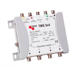 Triax TMS 5X4 Commutateur multiple (5 entrées: 4 satellites et 1 terrestre, 4 sorties)