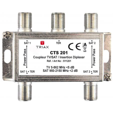 Triax CTS 201 Misturador de bandas RF + FI para ICT. 3e/2s