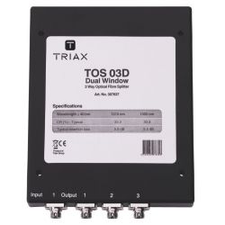 Distribuidor óptico 1 entrada, 3 salidas metálico, conectores FC/PC, atenuación en distribución 5.6 dB Triax