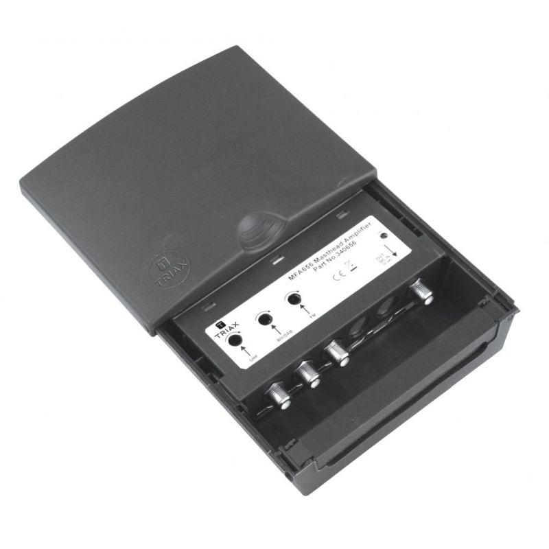 Amplificador de Mastil TDT UHF/DAB Triax MFA 611 2 salidas LTE