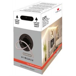 Cable Cat6 LSZH 23AWG, 250MHz, U/UTP, White 305m