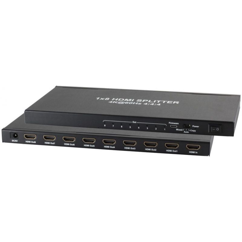 Distribuidor Splitter HDMI 1x8 (1 entrada 8 salidas). 4K2K 60Hz