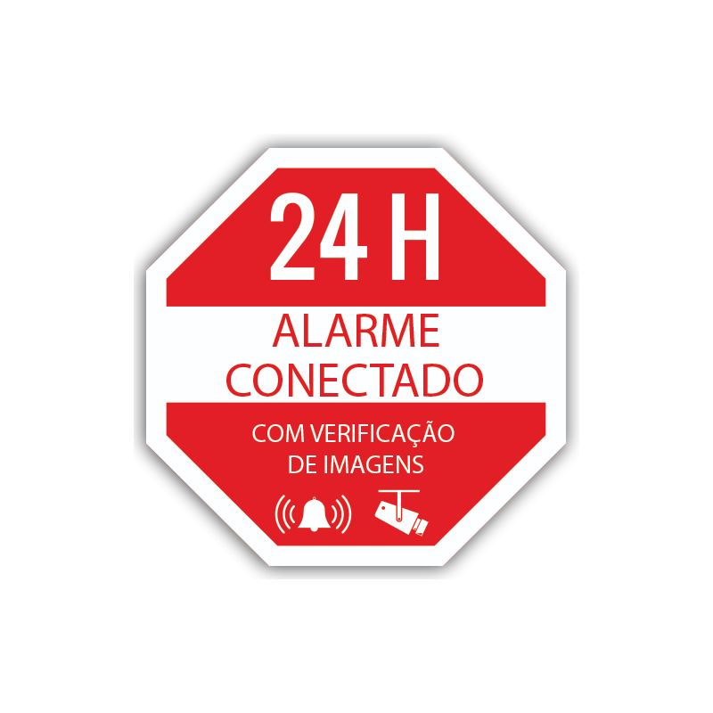 AC-PEGATINA-PT - Autocolante de plástico, Serigrafia Alarme conectado,…