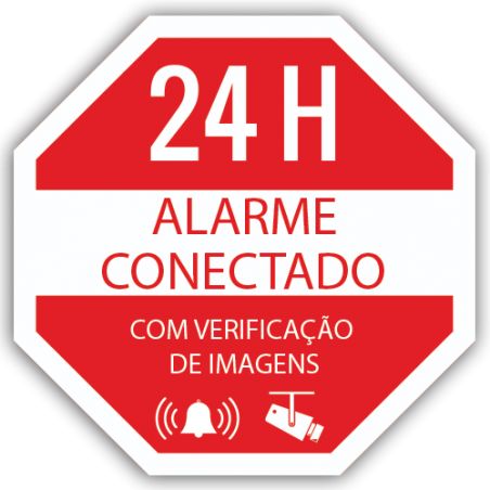 AC-PEGATINA-PT - Autocolante de plástico, Serigrafia Alarme conectado,…