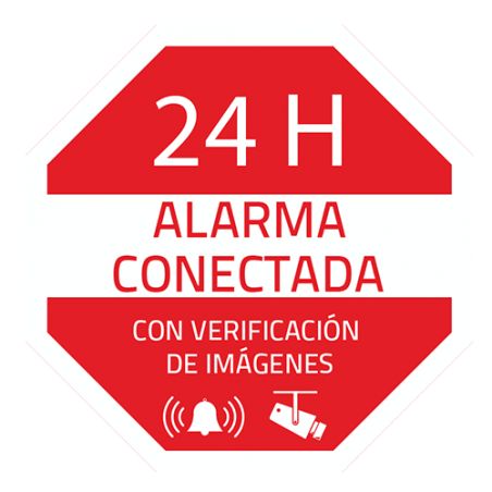AC-PEGATINA-ES - Pegatina de plástico, Serigrafía Alarma conectada,…