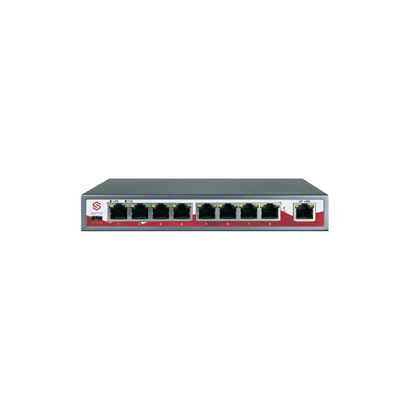 Safire SW0908POE-120W - Switch PoE, 8 portas PoE + 1 Uplink RJ45, Velocidade…