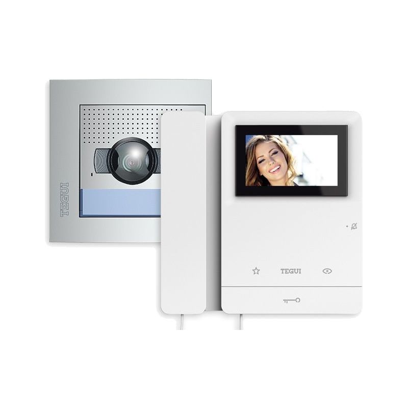 Tegui Kit 1 boîtier, nouvelle plaque et moniteur Sfera, série 8, 2 fils