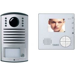 Tegui Kit vidéo 1 logeant 2 fils, plaque Line 2000 et moniteur Classe 100 V12B