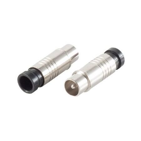 Connecteur de compression mâle IEC pour câble de 7.2mm, Nickel