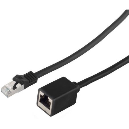 Rallonge électrique CAT7 RJ45 mâle-femelle S/FTP PIMF 600MHz Noir