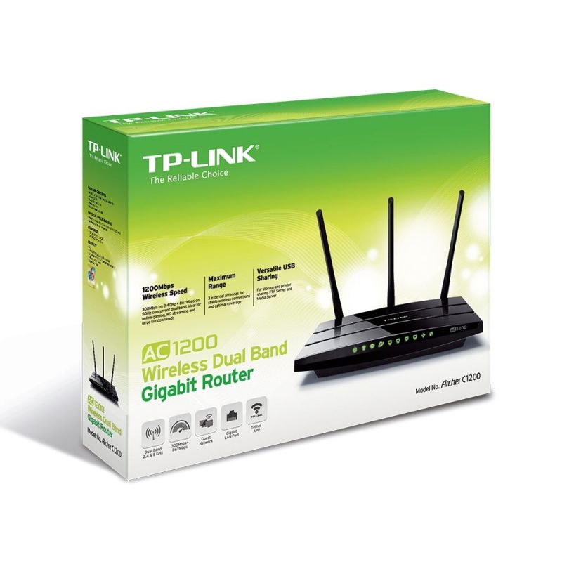 TP-Link Archer C1200 Router Gigabit inalámbrico dual AC1200, CPU Broadcom, 867Mbp