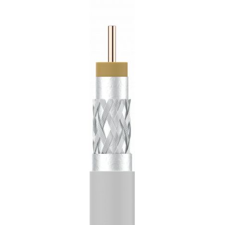 Coaxial cable SK100plus PVC 18VAtC Eca Class A+500m White Braided 55% Televes
