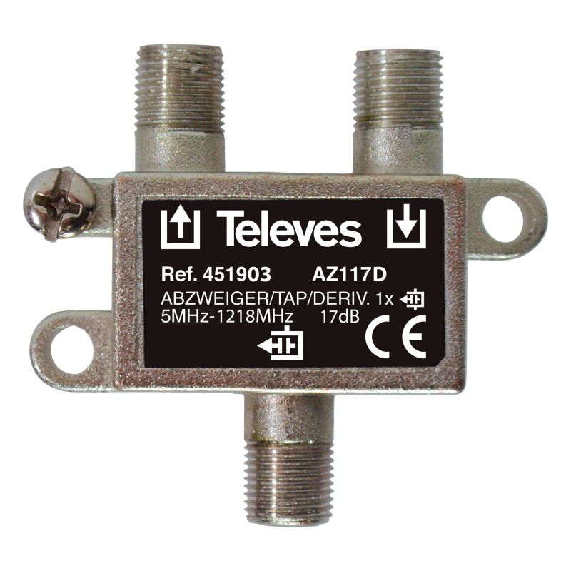 Derivador 5...1218MHz F 1D 17dB Interior Televes