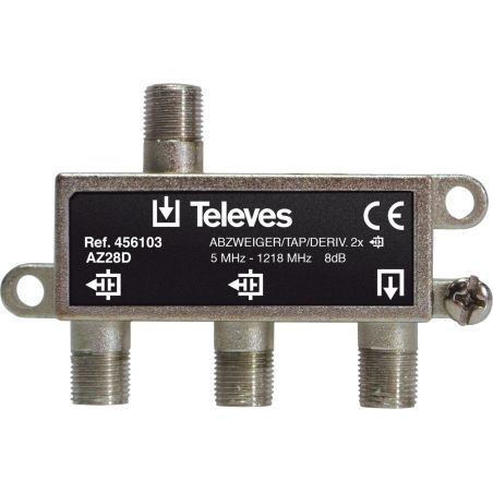 Shunt 5...1218MHz F 2D 8dB Indoor Televes