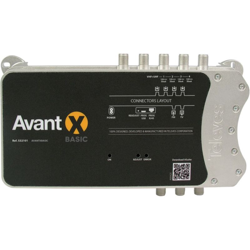 Avant X Basic Central programável entrada FM 4 VHF/UHF 32 Filtros Auto LTE