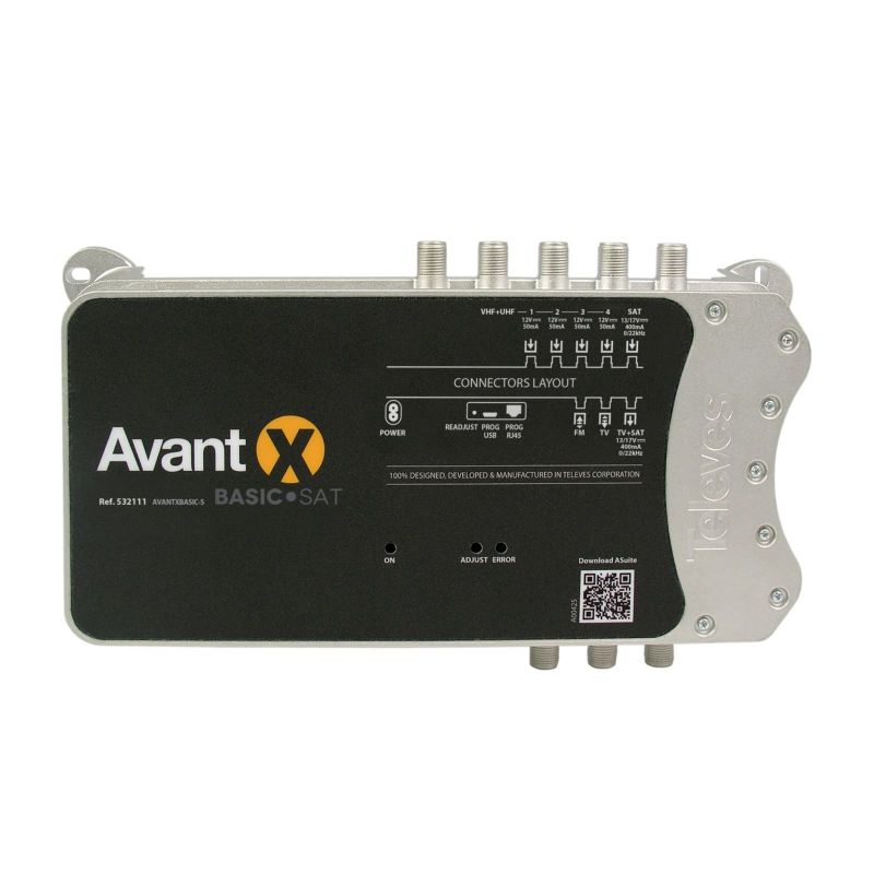 Avant X Basic Centrale programmable FM entreé 4 VHF/UHF 32 filtres Auto LTE
