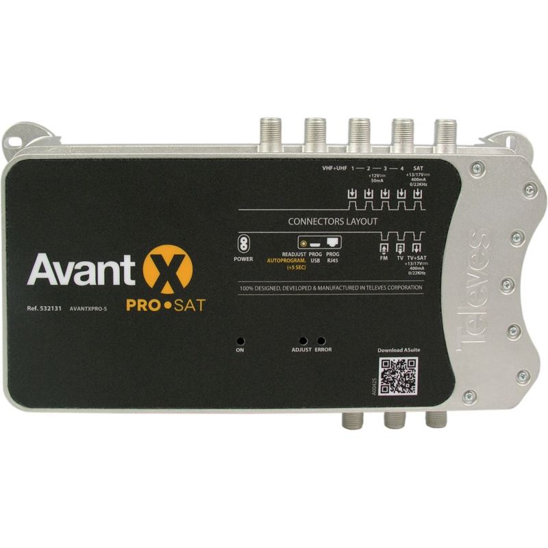 Avant X Basic Central programable entrada FM 4 VHF/UHF 32 Filtros Auto LTE