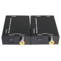 Extensor de áudio toslink coaxial por cat5e/6 300m