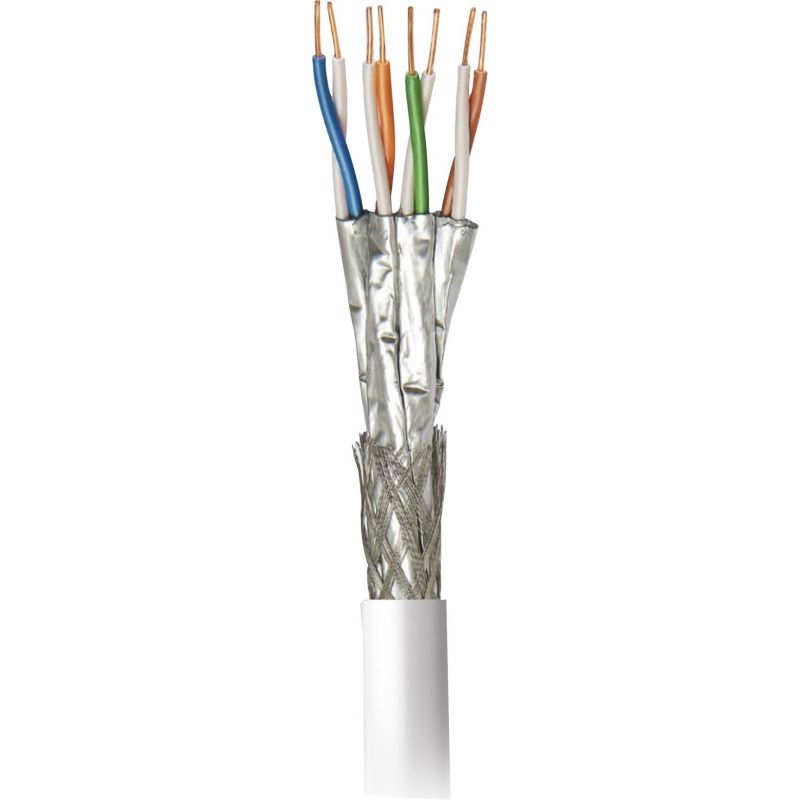 Cable de datos S/FTP CAT-7 Cca LSFH Ø 7.4mm Blanco 305m Televes