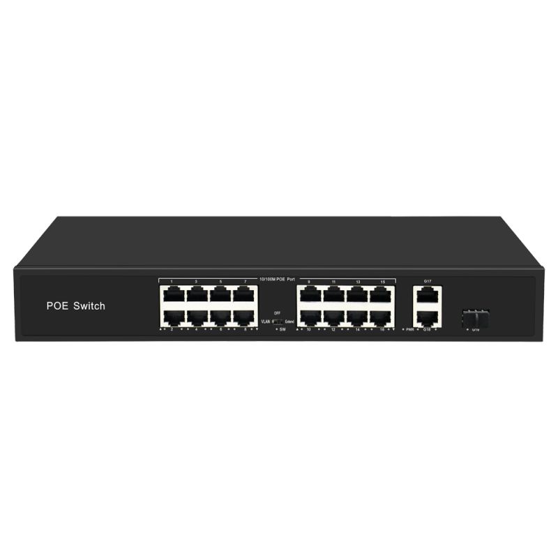 SW1916POE-F-300 - Switch PoE, 16 puertos PoE + 2 Gigabit + 1 SFP,…