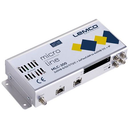 Lemco MLC-300 2 x DVB-S/S2/T/T2/C + 2 x FlexCAM à 4 x DVB-T/C + IP streaming