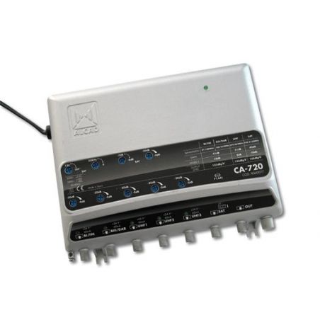 Alcad CA-720 Amplificador TV-SAT, BIS-3xUHF-BIII/DAB-BI/FM