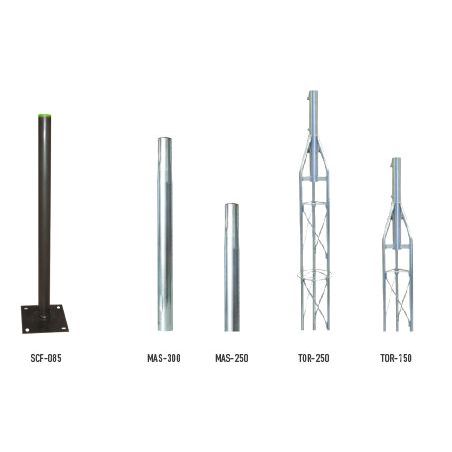 Ikusi MAS-250 Plug-in mast 2.5m length x 35mm Ø. Thickness 1,5 mm