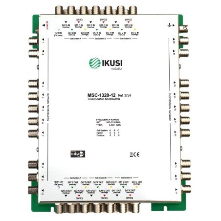 Ikusi MSC-1320 Multiswitch cascadable 13 entrées 20 sorties -12 dB