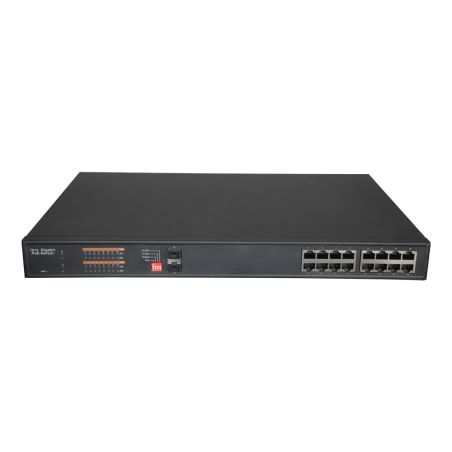 SW1816POE-GF-250 - Switch PoE Gigabit, 16 puertos PoE + 2 puertos SFP,…