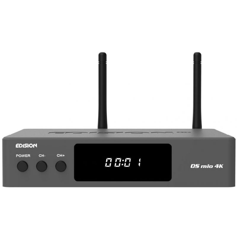 Edision OS MIO 4H S2X + T2/C Récepteur satellite gris E2 Linux