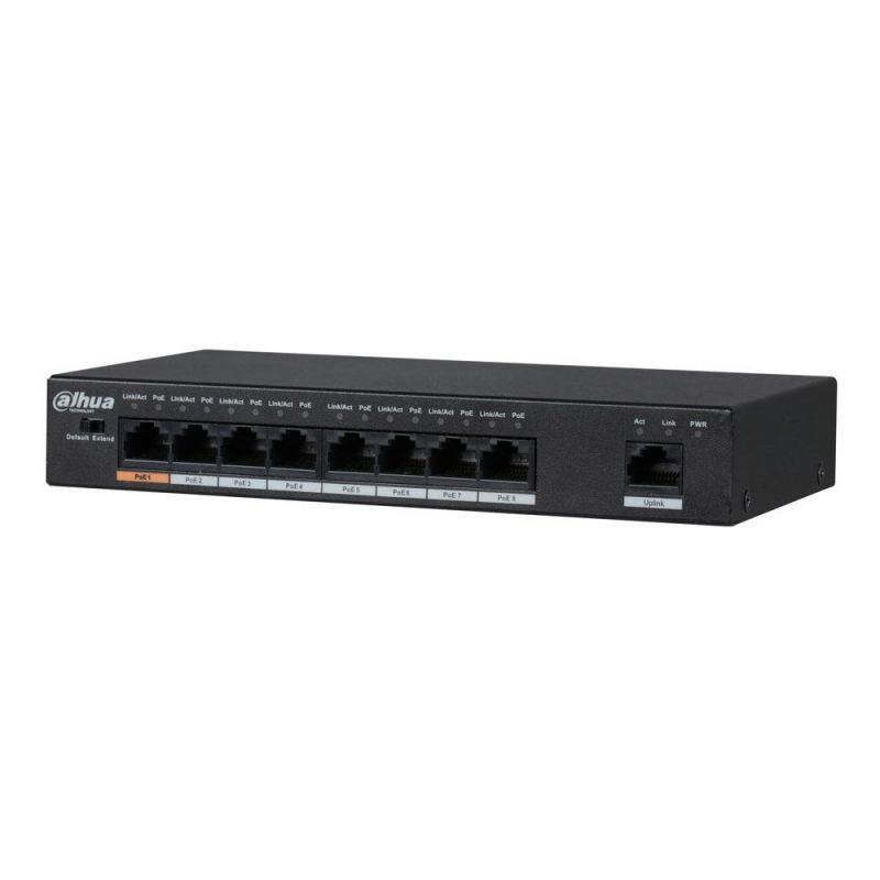 Dahua PFS3009-8ET-96 Switch 8 puerto + 1 uplink 96w poe
